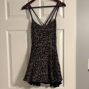 Urban Outfitters Floral Print Black Dress